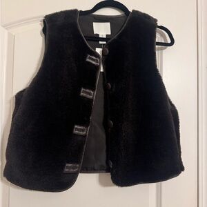 H&M Dark Faux Fur Vest